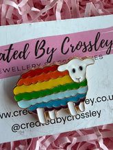 Load image into Gallery viewer, Rainbow Sheep Pin Badge
