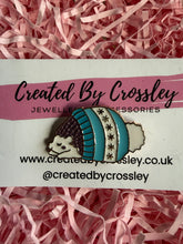 Load image into Gallery viewer, Winter Hat Hedgehog Pin Badge
