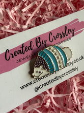 Load image into Gallery viewer, Winter Hat Hedgehog Pin Badge
