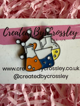 Load image into Gallery viewer, Science Lab Beakers Pin Badge
