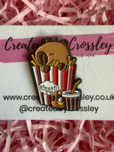 Load image into Gallery viewer, Popcorn Capybara Pin Badge
