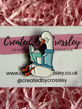 Load image into Gallery viewer, Book Reading Duck/Goose Pin Badge
