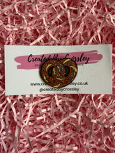 Load image into Gallery viewer, Pretzel Cat Pin Badge
