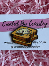 Load image into Gallery viewer, Cat Toast Pin Badge
