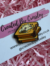 Load image into Gallery viewer, Cat Toast Pin Badge
