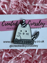 Load image into Gallery viewer, “Party Hard” Cat Pin Badge
