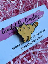 Load image into Gallery viewer, Orange Cat Pin Badge
