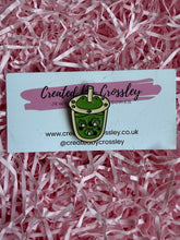 Load image into Gallery viewer, Bubble Tea Frog Pin Badge
