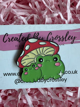 Load image into Gallery viewer, Mushroom Frogs Pin Badge

