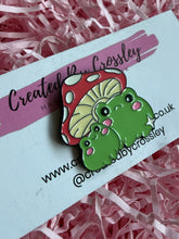 Load image into Gallery viewer, Mushroom Frogs Pin Badge
