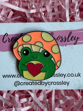 Load image into Gallery viewer, Mushroom Frog Pin Badge

