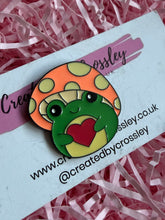 Load image into Gallery viewer, Mushroom Frog Pin Badge
