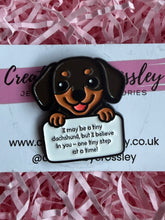 Load image into Gallery viewer, Positive Dachshund Dog Pin Badge
