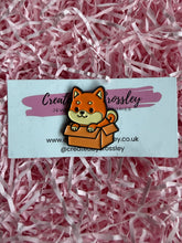 Load image into Gallery viewer, Box Dog Pin Badge
