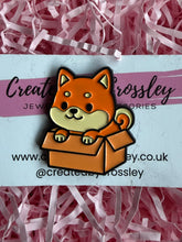 Load image into Gallery viewer, Box Dog Pin Badge
