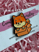Load image into Gallery viewer, Box Dog Pin Badge
