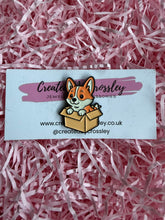 Load image into Gallery viewer, Box Dog Pin Badge

