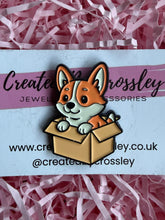 Load image into Gallery viewer, Box Dog Pin Badge
