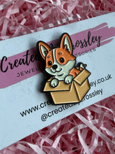 Load image into Gallery viewer, Box Dog Pin Badge
