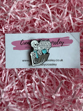 Load image into Gallery viewer, Work Skeleton Pin Badge
