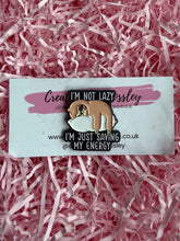 Load image into Gallery viewer, Sleepy Sloth Pin Badge
