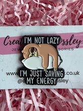 Load image into Gallery viewer, Sleepy Sloth Pin Badge
