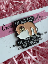 Load image into Gallery viewer, Sleepy Sloth Pin Badge

