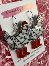 Load image into Gallery viewer, Christmas Chicken Charm Earrings

