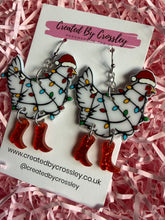 Load image into Gallery viewer, Christmas Chicken Charm Earrings

