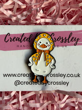 Load image into Gallery viewer, Sassy Scarf Duck/Goose Pin Badge
