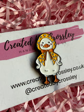 Load image into Gallery viewer, Sassy Scarf Duck/Goose Pin Badge
