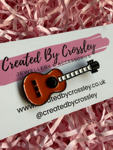 Load image into Gallery viewer, Acoustic Guitar Pin Badge
