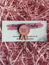 Load image into Gallery viewer, “Corporate Baddie” Rosette Pin Badge
