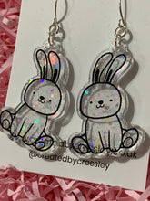 Load image into Gallery viewer, Glitter Rabbit Resin Earrings
