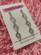 Load image into Gallery viewer, Triangle Arrow Dangle Stud Earrings
