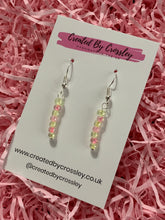 Load image into Gallery viewer, Pastel Beaded Dangle Earrings
