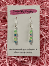 Load image into Gallery viewer, Pastel Beaded Dangle Earrings
