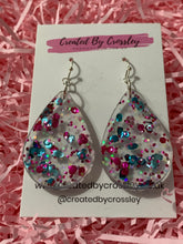 Load image into Gallery viewer, Glitter Teardrop Resin Earrings
