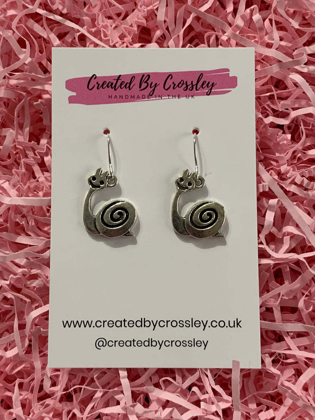 Smiling Snail Charm Earrings