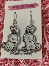 Load image into Gallery viewer, Glitter Rabbit Resin Earrings
