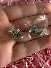 Load image into Gallery viewer, Heart Paw Print Clip On Earrings
