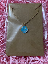 Load image into Gallery viewer, Blue Smiley Face Necklace
