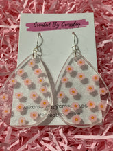 Load image into Gallery viewer, Large Teardrop Flower Resin Earrings
