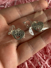 Load image into Gallery viewer, Heart Paw Print Clip On Earrings
