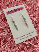 Load image into Gallery viewer, Pastel Beaded Dangle Earrings
