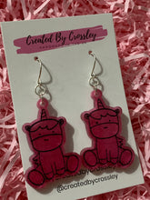 Load image into Gallery viewer, Pink Unicorn Resin Earrings
