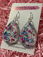 Load image into Gallery viewer, Glitter Teardrop Resin Earrings
