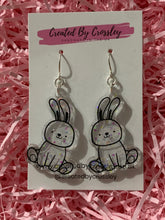 Load image into Gallery viewer, Glitter Rabbit Resin Earrings
