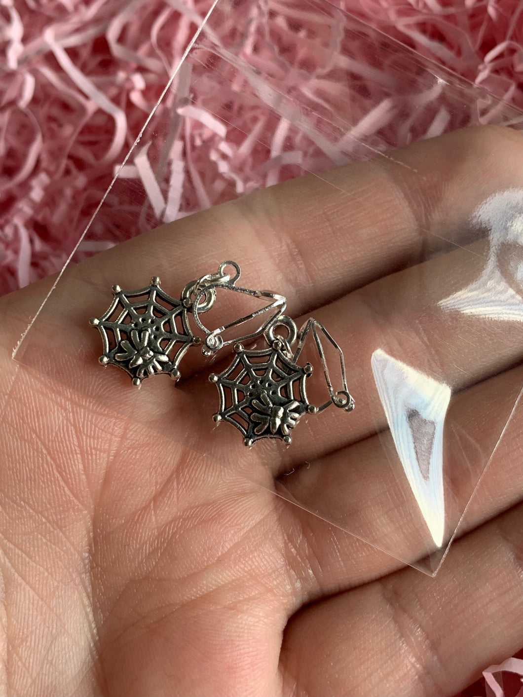 Spiderweb Clip On Earrings