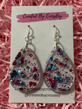 Load image into Gallery viewer, Glitter Teardrop Resin Earrings
